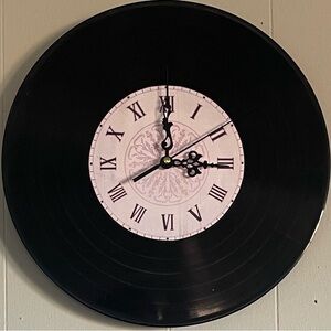 Black Vinyl Record Wall Clock